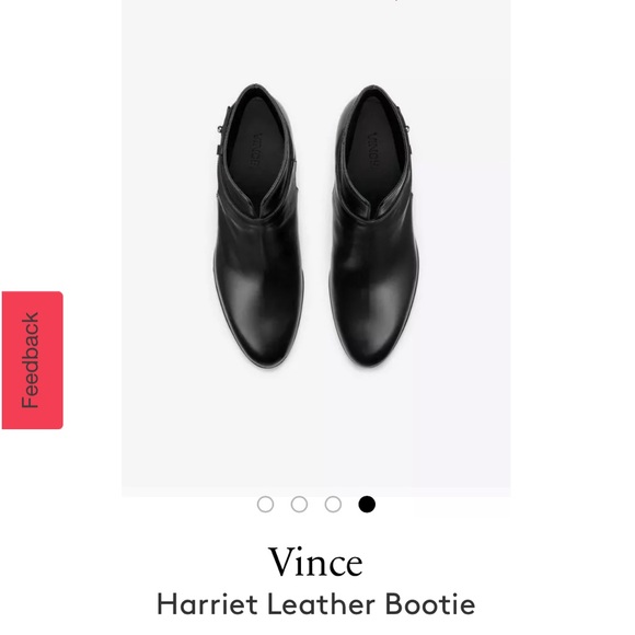 Vince Harriet black leather ankle bootie - Picture 6 of 6